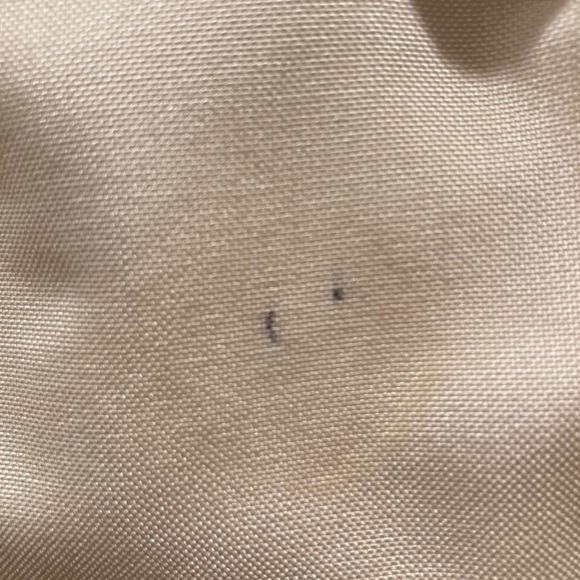 Lauren Ralph Lauren Silk Blazer Cream Double Beasted 2 Small Ink Spots In Front - Picture 4 of 4